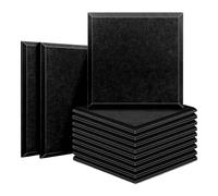 Paneles acústicos 12pcs Acoust Insulation Panels Home Studio Absorbing Soundproof Square Sound Proofing Wall for Room Noise Insulator Pad(6,1.2cm Super Density)