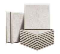 Paneles acústicos 12pcs Acoust Insulation Panels Home Studio Absorbing Soundproof Square Sound Proofing Wall for Room Noise Insulator Pad(2,0.8cm Medium Density)
