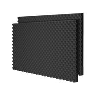 Paneles acústicos 1PC Large Size Studio Acoustic Panels Sound Foam Crate Soundproof Absorption Treatment Pad 2/3.5/5cm Thickness 150x200cm(Black,2cm)