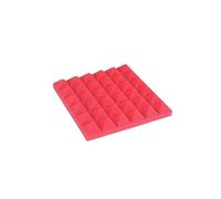 Paneles acústicos 24Pcs Acoustic Foam Panels Studio Soundproof Sponge 12" X12"X2" Noise Absorption Treatment Pad Ceiling Wall Sticker(Red)
