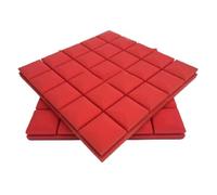 Paneles acústicos 3pcs Wall Soundproof Foam Panel Home Decor Acoustic Sound Stop Absorption Soundproofing for KTV Audio Studio Room 50x50x5cm(Red)