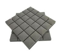 Paneles acústicos 3pcs Wall Soundproof Foam Panel Home Decor Acoustic Sound Stop Absorption Soundproofing for KTV Audio Studio Room 50x50x5cm(Grey)