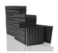 Paneles acústicos 6/12/24/48 Pcs Acoustic Foam Studio High Density Soundproofing Sound Absorbing Material Door Isolation Home Decoration(5cm Thick,24 Pcs)
