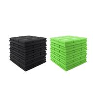 Paneles acústicos 6/12/24Pcs Sound Proof Foam Panels Acoustic High Density Soundproof Wall for Home Studio(Green,6pcs)