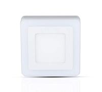 Panello Bi-LED Smd 6W+2W, Soffitto Quadrato 120° 560Lm 3000K