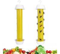 panemy Trappola per Mosche dei Frutti, Attrape Moscherini Cucina per Interni ed Esterni, Trappola Moscerini, con Strisce Adesive, Acchiappamosche per Fattoria, Cucina e Soggiorno (Giallo)