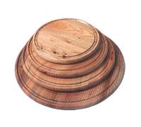 Panetta Casalinghi Rotondo in Legno Tagliere con scanalatura, Beige, 25 cm