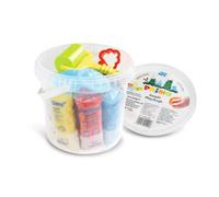 Panetti pasta soffice da modellare Primo Easydò 100 g - secchiello 10 colori assortiti più accessori 294ED10GF