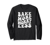 Panettiera retrò Groovy Bake More Worry Less Funny Baker Maglia a Manica