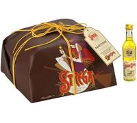 Panettone 2025 Farcito con Crema al Cioccolato al liquore Strega 1 kg + Mignon Liquore di rinforzo Lievitazione Naturale in Busta regalo originale