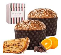 Panettone Antonella al Cioccolato e Arancione XXL 1200 gr - Lavorazione artigianale con Ricetta Tradizionale - Delizioso Panetone Dolce Natale (2 PANETTONE)