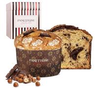 Panettone Antonella Cioccolato e Nocciole 600 g | Panettone Artigianale al Cioccolato e Nocciola Senza Conservanti Né Coloranti | Dolce Natalizio con Lievito Madre | Ricetta Tradizionale