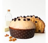 Panettone Artigianale al Latte e Burro di Bufala - Crema e Amarena - Pasticceria La Torraca - 1,2 Kg - Alta Qualità - Cilento - Campania