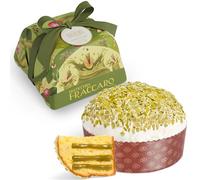 Panettone Artigianale al Pistacchio 750 gr.- Pasticceria Fraccaro 1932, Panettone Farcito con Golosa Crema al Pistacchio, Impasto Lievitato Naturalmente - Made in Italy, Linea Incarto