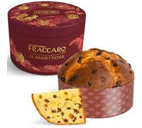 Panettone Artigianale Antico Special Edition 1 Kg - Pasticceria Fraccaro 1932, Panettone Classico Con Canditi e Uvette, Ricetta Milanese a Lievitazione Naturale con Lievito Madre - Cappelliera Rossa