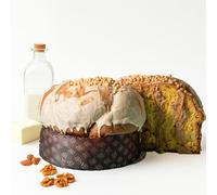 Panettone Artigianale Burro e Latte di Bufala | Crema al Caramello Salato | Ricoperto di Cubetti Mou al Caramello | Senza Uvetta e Canditi | Pasticceria La Torraca | 1,2 Kg | Cilento | Campania