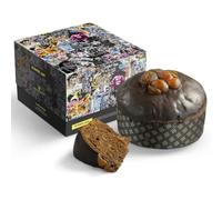 Panettone Artigianale Cioccolato Fondente e Albicocche | Bonfissuto | Pasticceria Siciliana | Canicattì Sicilia | 1Kg | Confezione da Collezione Iconic Art | Dolce Natale | Regalo Natalizio