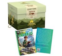 Panettone artigianale con cioccolato 750 gr e libro "Le avventure di Valerio tra sogni e realtà"