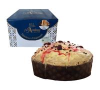 Panettone artigianale con frutti di bosco, gocce di cioccolato, ganache al cioccolato bianco, liquore Strega, Made in Italy,1KG - Padsticceria F.lli Avallone (GENNARI)