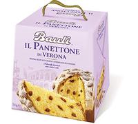 Panettone Bauli Verona 1Kg - Panettone Tradizionale Italiano con Uvetta Dolce e Mandorle Intere - Senza Frutta Candita