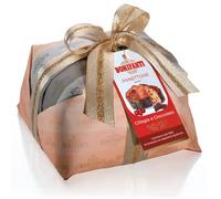 panettone con ciliegie candite e pezzi cioccolato senza canditi e uvetta confezione regalo Natale 1 kg Bonifanti