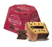 Panettone Dais Cuore Siciliano Con Crema Cioccolato di Modica e Gocce Cioccolato 750 g