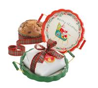 Panettone Flamigni Classico Su Vassoio Legno Merry Christmas 750 g