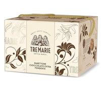 Panettone in Scatola Regalo con Cioccolato Fondent Extra e Granella di Fave di Cacao per tre marie 900g