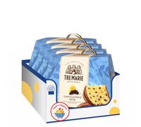Panettone Noir con Gocce di Cioccolato Extra Fondente e Crema Pasticcera, con Cacao Zuccherato, 830 g, Variazioni 4/8/12 Pezzi (8 PEZZI)