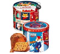 Panettone Originale con Canditi e Uvetta dal Design Unico Natalizio in Maxi Latta con Preziosi Rilievi 750g (2024) con Portachiavi CAIYA®
