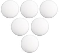 Panexf Fermaporta da parete, misura grande, 6 pezzi, 50 mm x 50 mm, autoadesivo, in gomma, colore bianco, per maniglia della porta contro la fermata della porta