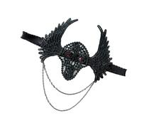 PANFHGFG Bracciale rigido da gamba con catena Outsider con teschio modificabile per donne Componenti aggiuntivi per matrimoni scuri Gioielli con catena Outsider alla caviglia