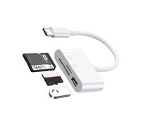 PANFHGFG Lettore schede da USB Tipo C a Doppio Slot Trasferimento rapido File Senza Bisogno Driver Texture in PVC per Lettore schede per Uso Aziendale in Viaggio