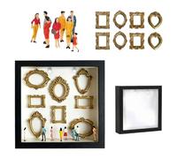 PANFHGFG Personalizza Set scatole con musei in Miniatura con Cornice Dorata e Figure Scatola per Esposizione Foto per Decorazioni per la casa Personalizza Le Foto dei musei
