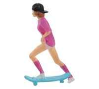 PANGBOER 1/64 Scala Piccolo Realistico Skateboarder Modello, Rosa