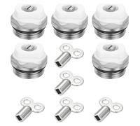 PANGBOER 5Pcs Vite Radiatore Air Gate Bleeder Sostituzione 1/2 "Radiatori Bleed Gate Riscaldamento Radiatore Accessorio