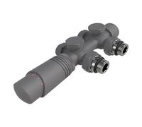 PANGBOER Anthracites Multiblocks Radiators Valves Set for High Performances Temperature Regulation Home Heating Systems G1/2 Bathroom Radiators Valves