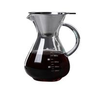 PANGBOER Caffettiera in vetro con filtro fine in acciaio inossidabile 304 per amanti del caffè americano Gocciolatore ottimizzato per sapore
