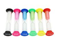 PANGBOER Clessidra con sabbia colorata, 6 pezzi, con clessidra per sabbia, cronometraggio preciso per cucinare e allenarsi