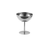 PANGBOER Coppa Coupé con stelo in acciaio inossidabile per servizio bevande per feste, tazza da portata con piede lucido per esposizione dessert e frutta