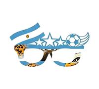 PANGBOER Divertenti montature per occhiali a tema progettate con bandiere nazionali, accessori celebrativi per calcio, per guardare le feste, occhiali da tifoso calcio