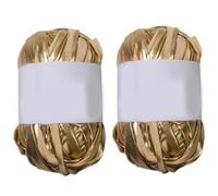 PANGBOER Filato metallico per maglieria, 100 g/rotolo, tessuto per maglieria, uncinetto, cesti, borse, decorazione della casa, 250 m in totale