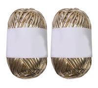 PANGBOER Filato metallico per maglieria, 100 g/rotolo, tessuto per maglieria, uncinetto, cesti, borse, decorazione della casa, 250 m in totale
