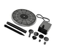 PANGBOER Fontana solare con luci a LED per il bagno degli uccelli da giardino e la decorazione esterna 3,5 W efficiente ventilatore solare della fontana