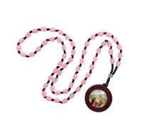 PANGBOER Rosario con perline di vetro, comodo accessorio religioso, regalo per ragazza, One Size, come descritto, come descritto