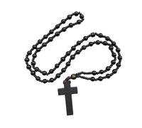 PANGBOER Rosario con perline di vetro, comodo accessorio religioso, regalo per ragazza, One Size, come descritto, come descritto