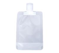 PANGBOER Sacchetto portatile del becco della borsa 30ml 50ml 100ml dell'imballaggio fluido per il viaggio e l'ugello di aspirazione di stoccaggio e la chiusura lampo, 100 ml., One Size