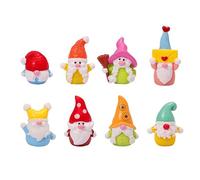 PANGBOER Set di 8 gnomi in miniatura in resina, statue da giardino per esterni, interni, scrivania da ufficio, meriti per feste, vasi per piante e giivi