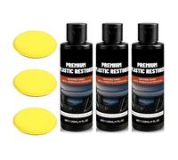 PANGBOER Soluazione restauratrice nera per interni auto mobili da esterno protezioni profondamente nutrienti impermeabili 3PCS