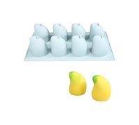 PANGBOER Stampi in silicone a forma di mango 3D multi cavità per cuocere cioccolato, mousse, torte e dessert creativi, stampi in silicone per torte a rilascio facile